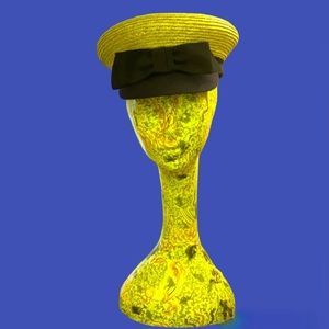 Vintage Eric Javits, natural straw hat